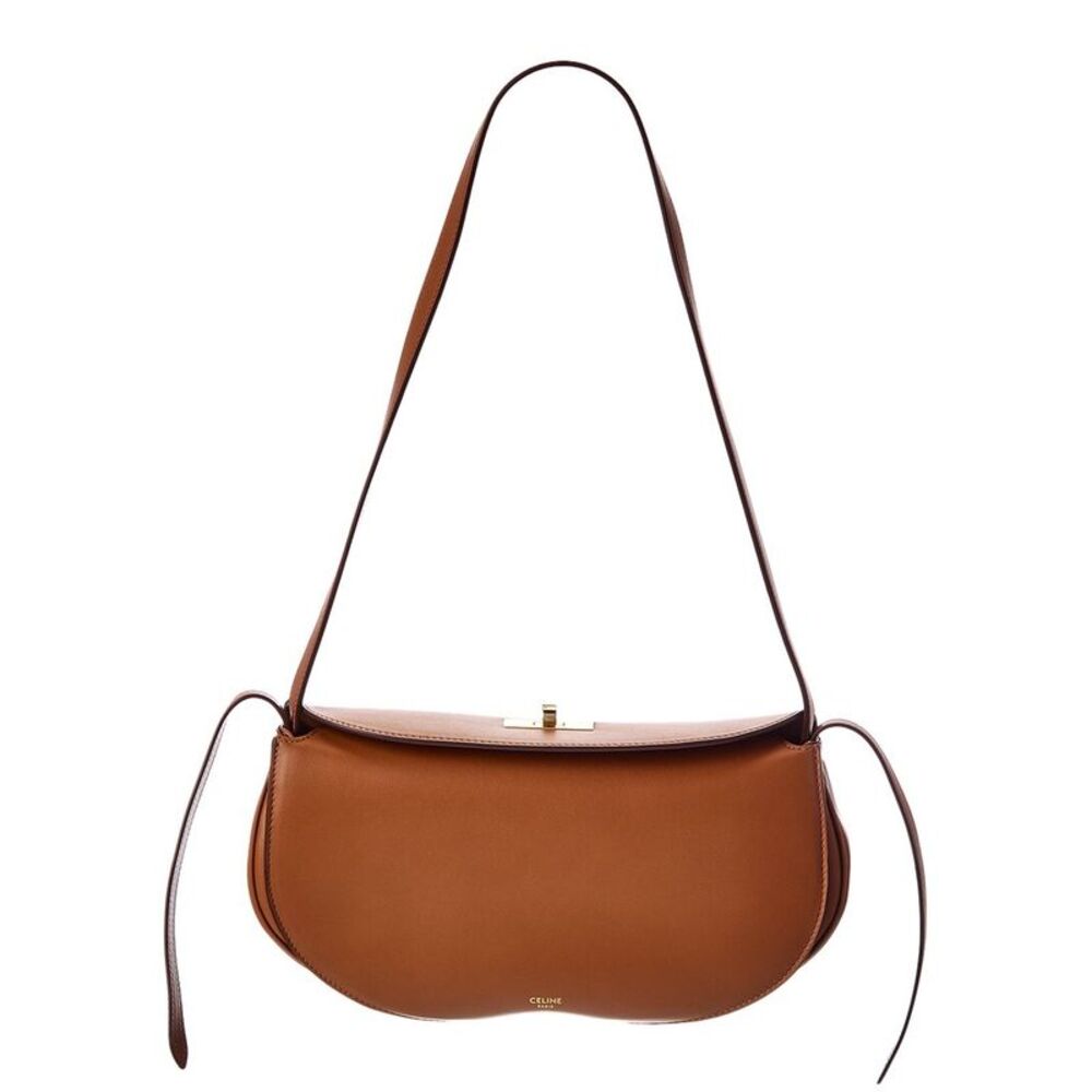Celine Little Hot Dog Leather Shoulder Bag, Brown